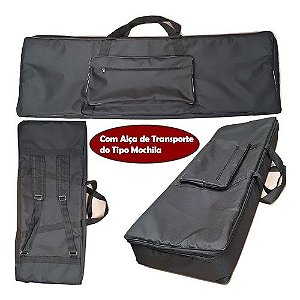 Capa Master Luxo Para Teclado Roland Juno Di Preto C/ Alça