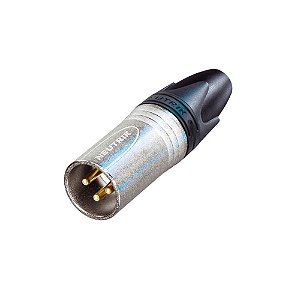 Conector xlr cabo macho 3 polos nickel NC3MXX-EMC neutrik