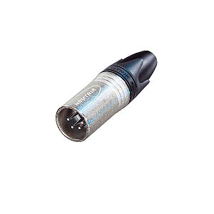 Conector xlr cabo macho 4 polos nickel NC4FXX neutrik