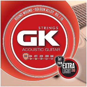 Encordoamento Violão Aço GK Strings Set 2030