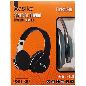 Fone De Ouvido Estéreo Bluetooth Wireless Basike Fon-2124d