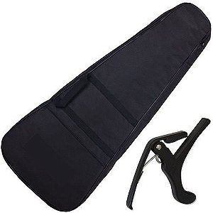 Kit Capa Bag Para Violão Clássico Acolchoada C/ Capotraste