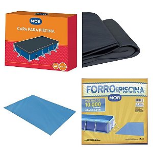 Kit Capa + Forro Para Piscina Premium 10000 Litros - Mor
