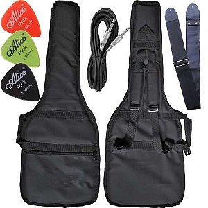 Kit Capa Para Guitarra Acolchoada C/ Acessórios Envio 24h