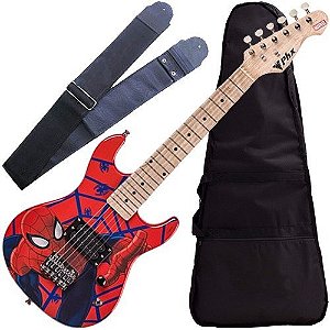 Kit Guitarra Infantil Marvel Spider Man + Capa Phx Envio 24h