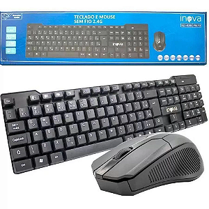 Kit Teclado E Mouse Sem Fio Wireless 10 Metros Key-8389