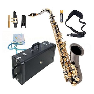 Saxofone alto dourado e chaves niqueladas, SA 500 LN