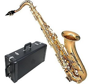 Saxofone Tenor Em Sib Laqueado + Case Hst402 Glq Hofma