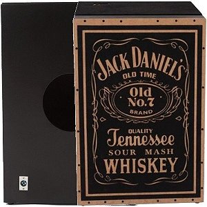 Cajon Inclinado Elétrico Estampa Jack Daniel's + Capa Bag