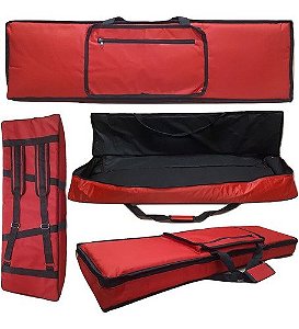 Capa Bag Master Luxo Para Teclado Casio Ctk-6250 Vermelho