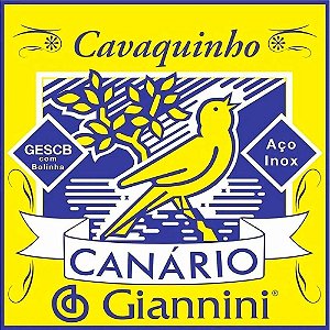 Encordoamento Cordas Canario Giannini Cavaquinho Aço Gescb