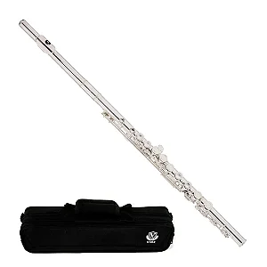 Flauta Transversal Prateada + Case Fl03s Eagle