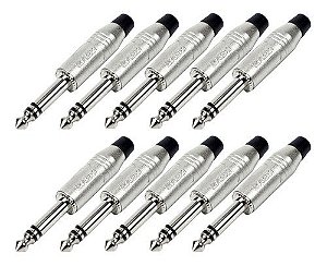 Kit 10 Conectores P10 Stereo Sa2x Santo Angelo