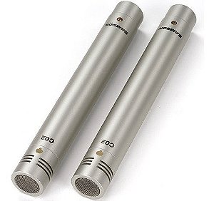 Kit 2 Microfones Condensador Super Cardioide C02 Samson