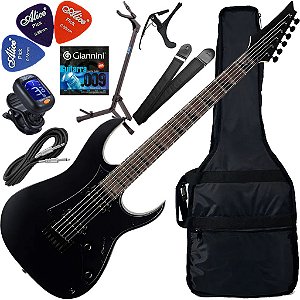 Kit Guitarra Ibanez Gio GRGR-131 EX HH Black Flat BKF Gx02