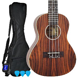 Kit Ukulele Concerto Acústico Su23r Stnt Rosewood Shelby Completo