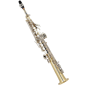 Sax Soprano Eagle Sp 502 Ln Laqueado Com Chaves Niqueladas