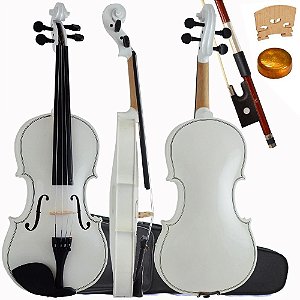 Violino 4/4 Tradicional Branco Sverve Ronsani Com Estojo