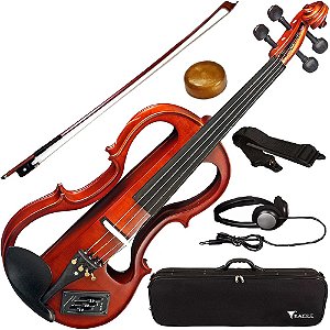 Violino Eagle Evk744 4/4 Elétrico Profissional Com Estojo e Ajustado