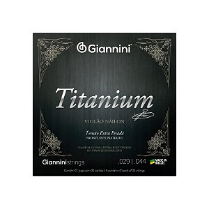 Encordoamento Violão Náilon 6 cordas Giannini Titanium Bronze 85/15 GENWXTA Extra Pesada