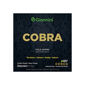 Encordoamento Viola Giannini Cobra Cobre Prateado GESVP Pesada