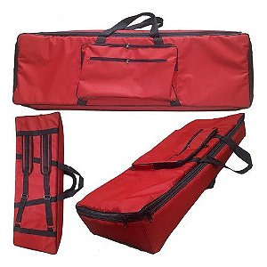 Capa Bag Acolchoada Vermelho Para Teclado 113X34 -Carbon