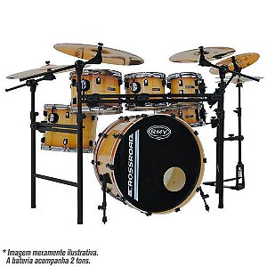 Bateria CrossRoad Natural Brilhante Com Rack - Rmv