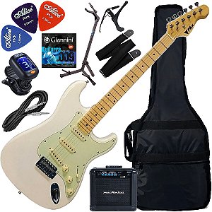 Kit Guitarra Elétrica Phx St-2 Stratocaster Vintage Olympic White (VWH) GX03
