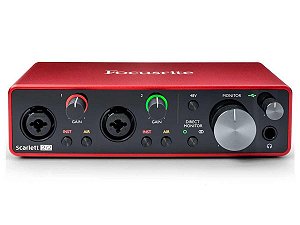 Interface de Áudio Usb 2 Entradas Scarlett 2i2 Focusrite