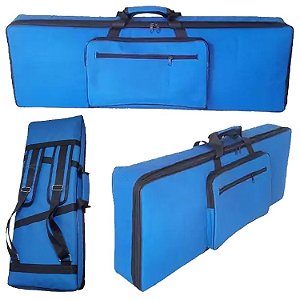 Capa Bag Teclado Musical Acolchoado 135x35 Azul Royal - Carbon