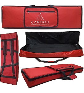 Capa Bag Teclado Musical Acolchoado 125x30 Vermelha - Carbon