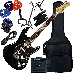Kit Guitarra Tagima Classic T-635 DF/TT BK Preto GX03