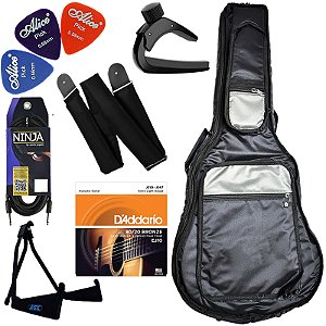 Kit Acessórios Premium Para Violão VX10