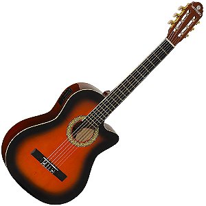 Violão Eletroacústico Harmonics GE-20 Nylon Sunburst