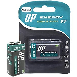 Bateria Pilha 9v 6F22 Up Energy Eco Original Longa Duração