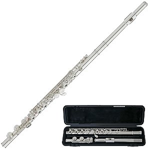 Flauta Transversal Yamaha YFL-222 Estudante C Prata