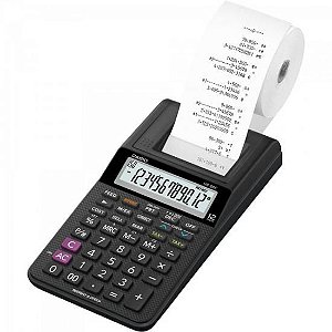 Calculadora Com Bobina Casio HR-8RC-WE-B-DC 12 Dígitos Preta