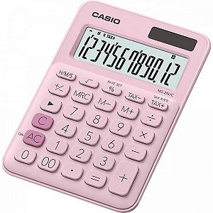 Calculadora de Mesa Casio MS20UC 12 Dígitos Rosa Claro