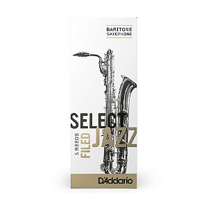 Palheta Sax Barítono 3M (5 Unidades) D Addario Select Jazz