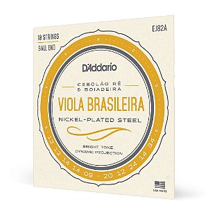 Encordoamento Viola Brasileira D Addario Nickel-Plated EJ82A