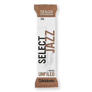 Palheta Sax Tenor 3S Unfiled (Unidade) D Addario Select Jazz
