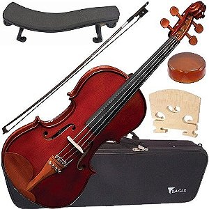 Violino Eagle Ve441 4/4 Envernizado + Case + 2 Espaleiras