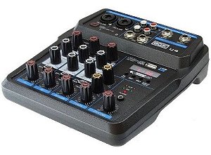 Mesa De Som Boxx Mixer U4  4 Canais Usb Com Interface