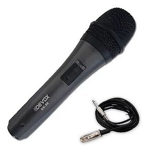 Microfone Com Fio Dinâmico Profissional Devox Dx-38 C/ Cabo