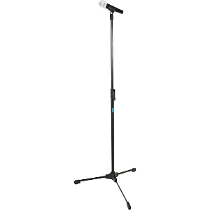 Pedestal Reto De Microfone Ideal Para Estúdio Tpr Preto Ask
