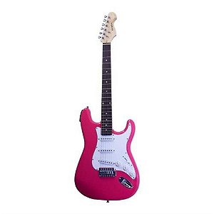 Guitarra Phoenix Stratocaster Com Afinador Rosa St1t Pk