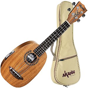 Ukulele Akahai Ronsani Akp-21e Soprano Elétrico Pineapple Natural