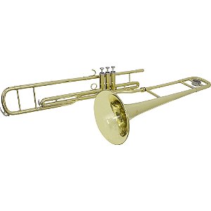 Trombone De Pisto Tenor Tb 200pd Laqueado Dourado Com Case New York