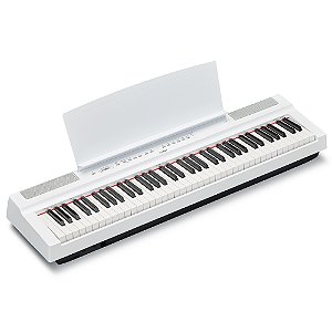 Piano Digital P 121 Wh Branco 73 Teclas Com Fonte E Pedal Sustain Yamaha