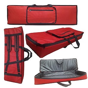 Capa Bag Master Luxo Para Teclado Roland Juno-d Vermelho